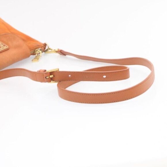 PRADA Shoulder Bag Nylon Leather Orange - Picture 7 of 15